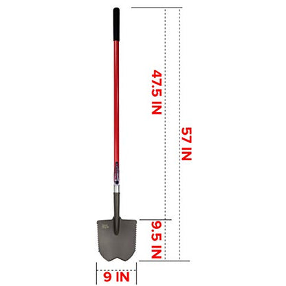 Root Slayer 23011 XL Caprock Garden Spade/Digger, Red - style: Caprock XL