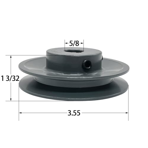 AK35-5/8 v Belt Pulley, 3.55 inch OD, 5/8 Inch Bore,Cast Iron Material, AK Single Groove Mechanical v-Belt Pulleys for "4L" or "A" or "3L" Belts,AK35X5/8 Pulley