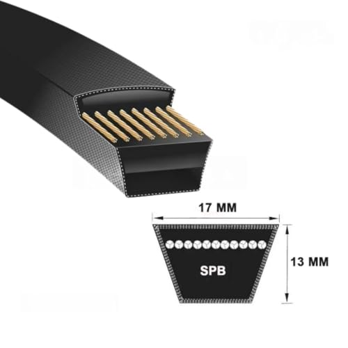 Pack of 2, BELTPLUS SPB 3320 V-Belt, Classic Wrapped Rubber Industrial V-Belt for High Power Transmission, Wear & Heat Resistant, Anti-Static 17 x 3320mm - size: Pack of 2, style: SPB3320