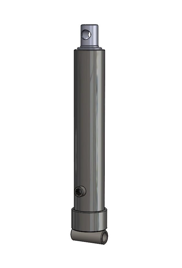 Hydraulic Telescopic Cylinder 2 Stages, 27.6 Inch Stroke, 13200 Lbs Capacity