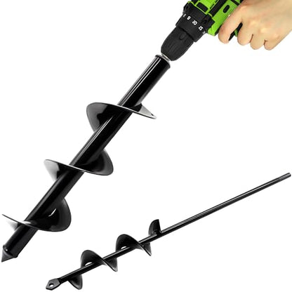 Auger Drill Bit for Planting – 3.5" x 16" and 1.6" x 16.5" Garden Auger Drill Bit for Cordless Drill,Efficient Planting Auger for Bulbs,Flowers,and Vegetables - size: 1.6"x16.5"+3.5"x16"