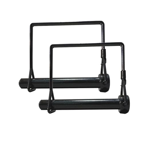 2 Pack 3/8 x 3-5/32 Inch Trailer Hitch Pin, Heavy Duty Steel Hitch Lock Pin and Trailer Lock Pin with Quick Release Clip, Black Zinc Coupler Locking Pin for Towing Trailers, Trucks, Farm Equipment