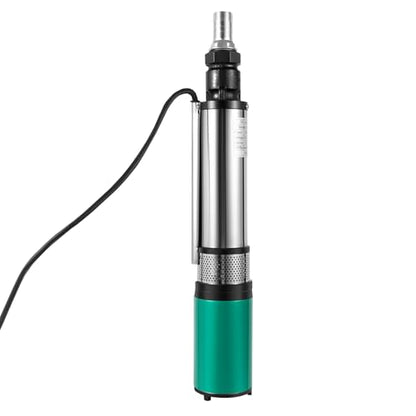 24 V Well Pump Deep Well Submersible Water Pump 200W Solar Pump Stainless Steel Deep Well Submersible Water Pump for Irrigation Home Industrial Livestock Drinking or Tank Filling (24V 200W) - color: 24v 320w