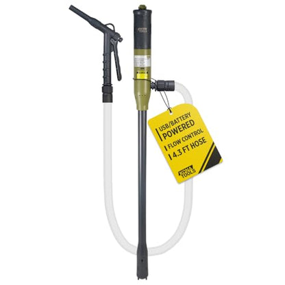 Portable Fuel Transfer Pump, Battery or USB-C Powered - style: Battery/USB Powered Safety Nozzle