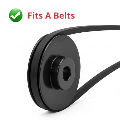 Single Groove V Belt Electric Motor Pulley, Cast Iron, 5/8 Inch Bore, Cast Iron