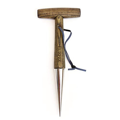 Burpee Stainless Steel Trowel Durable Long Lasting Garden Tool - color: Walnut, style: Dibbler