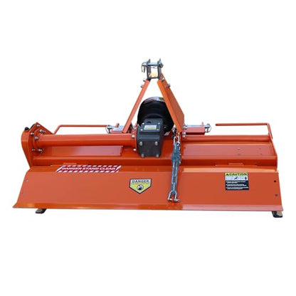 3-Point 37" Rotary Tiller Attachment for Cat 1 Tractors, 540 RPM PTO Driven Cultivator, Replaceable L-Shaped Tines, 5" Working Depth - size: 37"