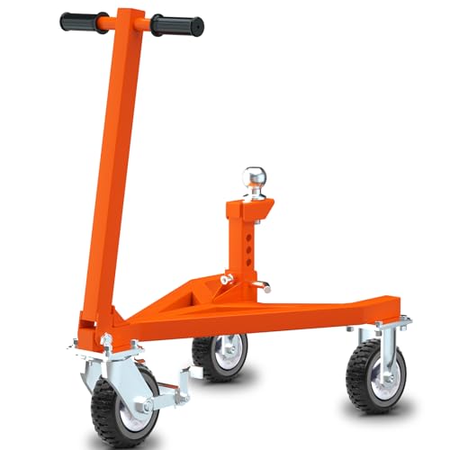 Trailer Dolly, Heavy Duty Trailer Mover with 2 Inch Hitch Ball - color: Orange