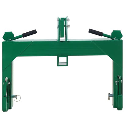 3-Point Quick Hitch for Category 1 & 2 Tractors - 3000 Lbs Lifting Capacity with 2" Ball Hitch Receiver & 5 Adjustable Bolt Points-Green
