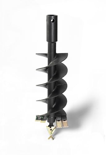 Compact 36" Industrial Duty Earth Auger, 2 9/16 in. Round Drive, 9" Diameter, Interchangeable Standard Edges