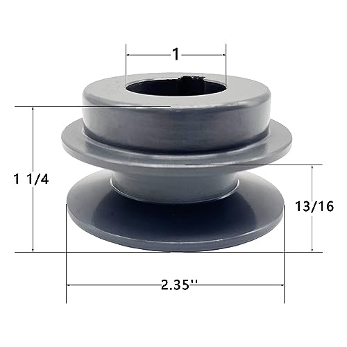 BK22-1 V Belt Pulley, 2.35 inch OD, 1 inch Bore,Cast Iron Material, BK Single Groove v Belt Pulleys for "4L" or "A" and "5L" or "B" Belts - size: 2.35 inch OD, 1 inch Bore, style: 1 Groove