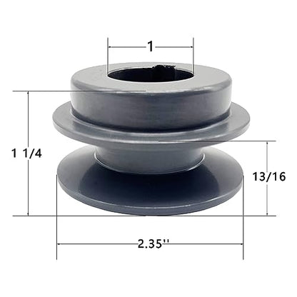 BK22-1 V Belt Pulley, 2.35 inch OD, 1 inch Bore,Cast Iron Material, BK Single Groove v Belt Pulleys for "4L" or "A" and "5L" or "B" Belts - size: 2.35 inch OD, 1 inch Bore, style: 1 Groove