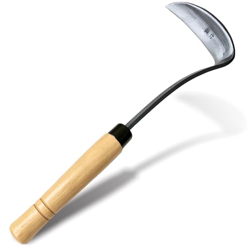 Grass Sickle Hoe Gardening Handheld Tool Weeding Tools for Garden (Grey) - color: Gray