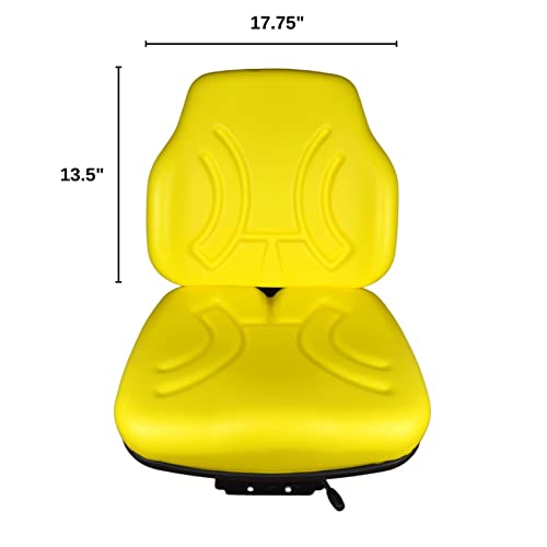 TRAC SEATS Yellow Suspension Seat for John Deere 5103 5200 5203 5210 5220 6110 6200 6210 6300 6310 6400 6410 6500 Open Cab Tractor