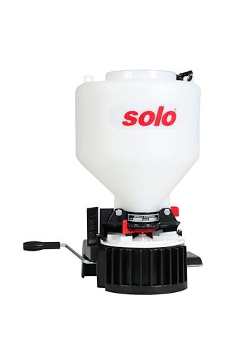 Solo 421 9 kg Capacity Manual Spreader with Adjustable Strap and Manual Crank - Red