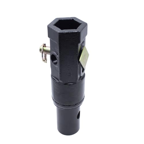 Auger Adapter 2 inch Female Hex to 2-9/16 Male Round Drive Shaft Convert