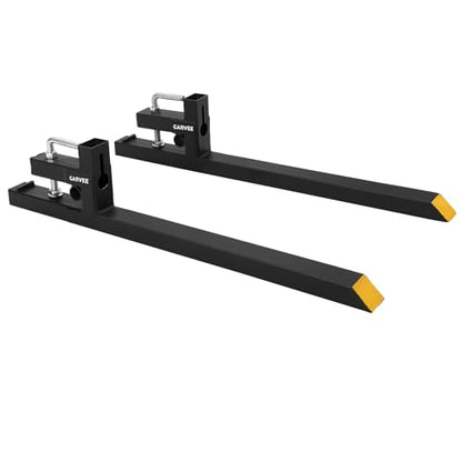 Garvee 43" Clamp On Pallet Forks for Tractor Bucket, Heavy Duty 2500lbs Quick Attach Skid Steer Loader Pallet Fork - size: 43''