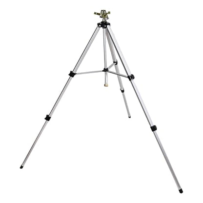 Impact Sprinkler Head on Tripod Base, Heavy Duty Lawn Sprinklers, 360 Degree Large Area Irrigation, Metal Sprinkler Nozzle with Solid Alloy Metal Extension Legs (36in) - size: 36in