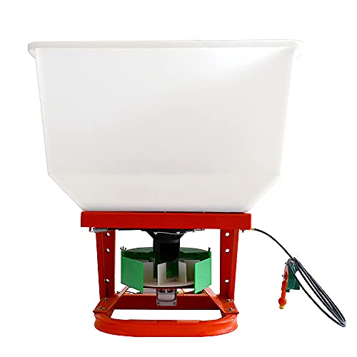 TECHTONGDA 12V ATV Broadcast Spreader 265lb Capacity Electric Fertilizing Machine