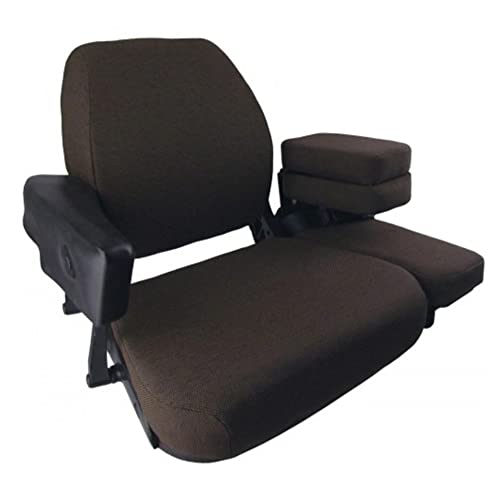 Side Kick Seat, Dark Brown Fabric Fits John Deere 4230 Tractor