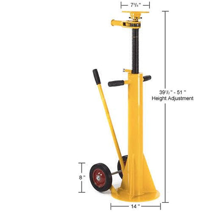GLOBAL INDUSTRIAL 100,000 Lb. Static Capacity Standard Duty Trailer Stabilizing Jack Stand