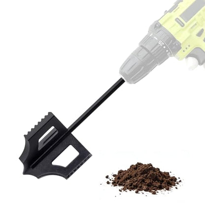 4-in-1 Garden Tiller Soil Cultivator Compatible with 3/8" Hex Drive Drill