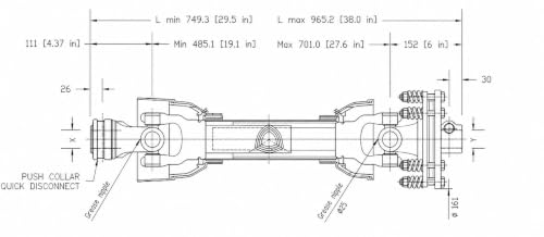 Replacement part for with Slip Clutch for Rotary Tillers, BUSH HOG, CARONI, LANDPRIDE