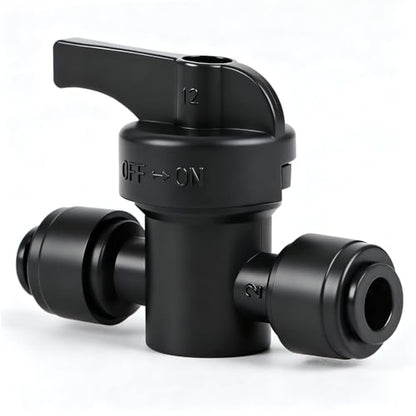 Quick Connect 1/4" Drip Irrigation Shut Off Valve Fitting: 10 Pieces Push to Fit Drip Line Shutoff Valve Parts for 1/4-Inch Tubing Leak Free Dripline Hose Connectors for Garden Watering System - size: 1/4" Valve-10P