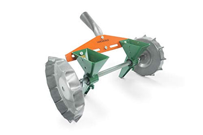 VAROMORUS Metal Precision Manual Seeder for Vegetables Greens Onion Radish Beets (2-Row) - size: 2-Row