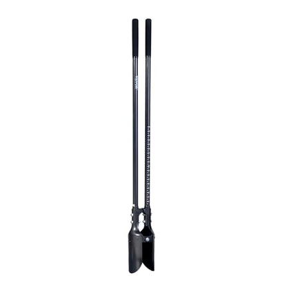 VEVOR 57.5" Post Hole Digger, Heavy Duty Post Hole Digger with Carbon Steel Measurement Handle, Manual Hole Digger with Metal Blade, for Digging, Cultivating, Yard Work, Gardening - style: Carbon Steel