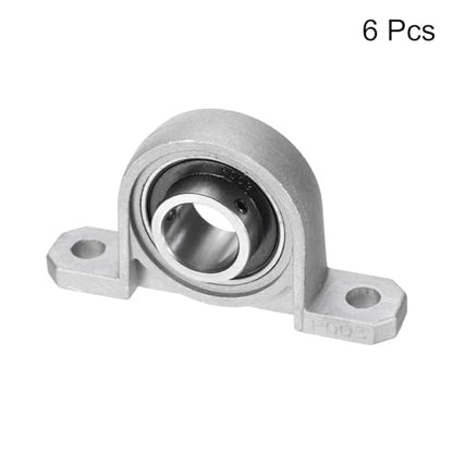 uxcell 6Pcs KP003 Pillow Block Bearing 17mm Bore Zinc Alloy, Self-Alignment - size: 17mm