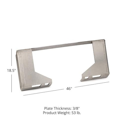 Titan Attachments 3/8in Universal Quick Tach Cut Out Mount Plate, Thick Plate Attachment, Fits Kubota and Bobcat Skid Steers and Tractors - style: 3/8 Inch Cut Out