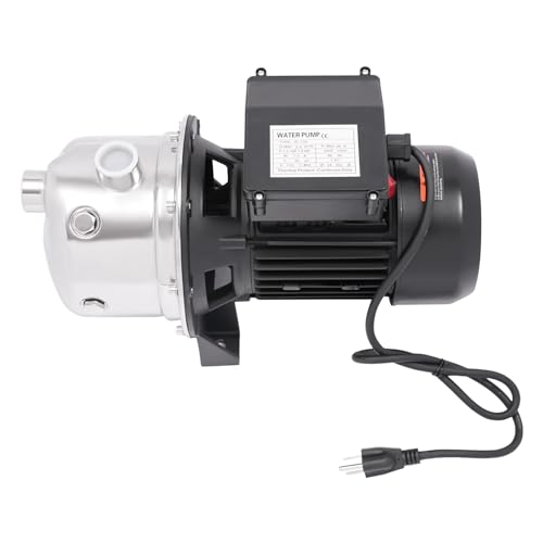 Shallow Well Pump, 110V Portable Electric Water Pump Stainless Steel Water Transfer Pump Garden Jet Pump Versatile Sprinkler Booster Pump for Gardening, Farms, Industrial Water (1.2KW 1.6HP) - style: 1.2KW 1.6HP