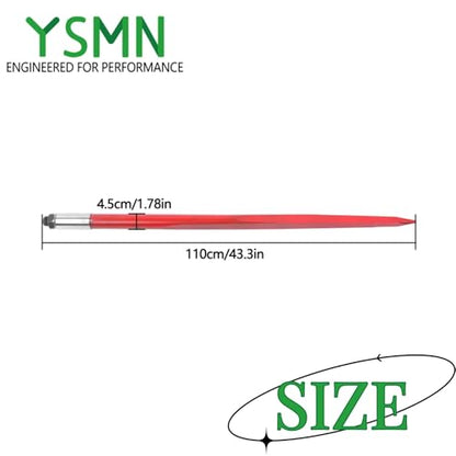 2 Pack Hay Spear 43" Bale Spear 3000 lbs Capacity Replacement for Tractors, Loaders, Cranes, Telehandlers