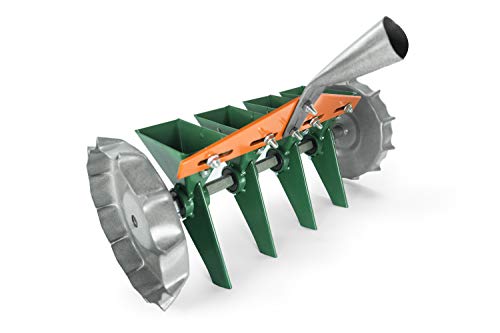 Varomorus Metal Precision Manual Seeder for Vegetables Greens Onion Radish Beets (4-Row) - size: 4-Row