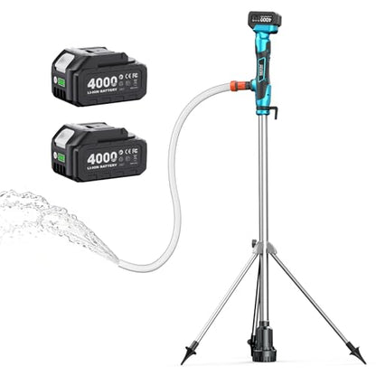 SEESII Cordless Stick Water Transfer Pump with Hands-Free Tripod - color: Marine Blue