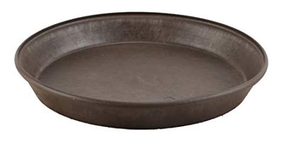 PSW Pot Collection AP35C Plastic/Stone/Wood Composite Plant Saucer Drip Tray – No Drainage Hole (Drillable), Indoor/Outer Water Tray, Chocolate, 14-Inch (Pack of 4) - color: Chocolate, size: 14-Inch (Pack of 4)
