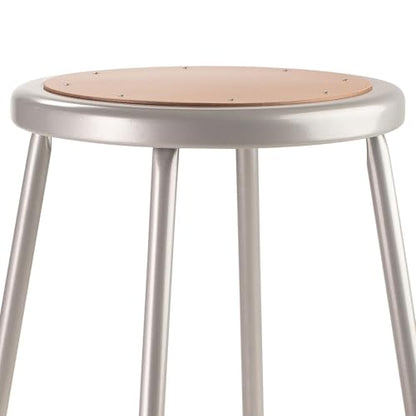 National Public Seating 24" High Heavy Duty Steel Stool, Grey - color: Grey, size: 24"