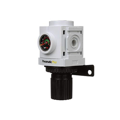 PneumaticPlus PPR3-N02BG High Flow Air Pressure Regulator, 1/4" NPT - size: 1/4" NPT (High Flow)