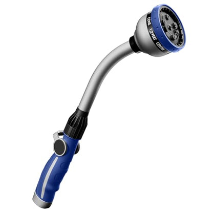 RESTMO Watering Wand Heavy Duty, 15-Inch Long Hose Nozzle Sprayer - color: Blue