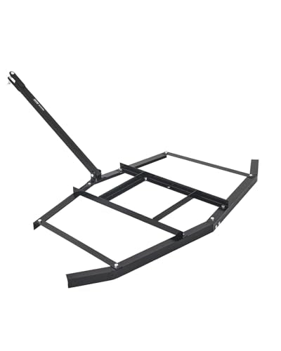 VEVOR Drag Harrow, 66" Width Tow Behind Drag Harrow, Q235 Steel Driveway Grader with Adjustable Bars & Pin Hitch, Support up to 50 lbs, Tractor Driveway Harrow for ATVs, UTVs, Garden Lawn Tractors - size: 66 in
