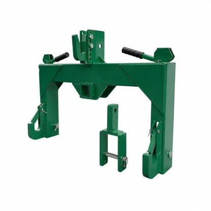 3 Point Quick Hitch with Upgrade Versatile Adapter & 2" Receiver for Category 1 Tractors, 3000 Lbs 3-Pt Trailer Hitch Attachment with 5 Level Adjustable Bolt