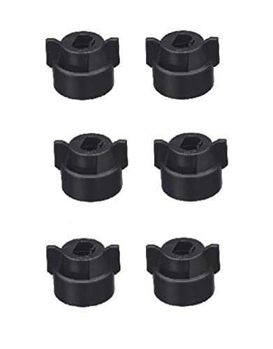 Pack of 6 - Quick TeeJet Black Nylon Cap For TP, XR, DG, OC, Turbo & AIXR Tips