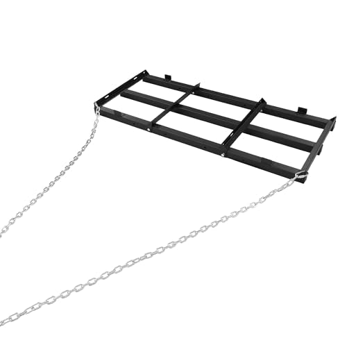 4FT Drag Harrow Driveway Grader Tow Behind Drag Lawn Leveling Rake