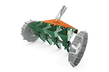 Varomorus Metal Precision Manual Seeder for Vegetables Greens Onion Radish Beets (4-Row) - size: 4-Row