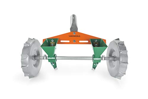 VAROMORUS Metal Precision Manual Seeder for Vegetables Greens Onion Radish Beets (2-Row) - size: 2-Row