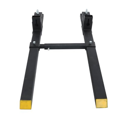 60 4000lbs Clamp on Pallet Forks Quick Attach Bucket Fork with Adjustable Stabilizer Bar Replacement for Tractor Attachments Skid Steer Loader Bucket