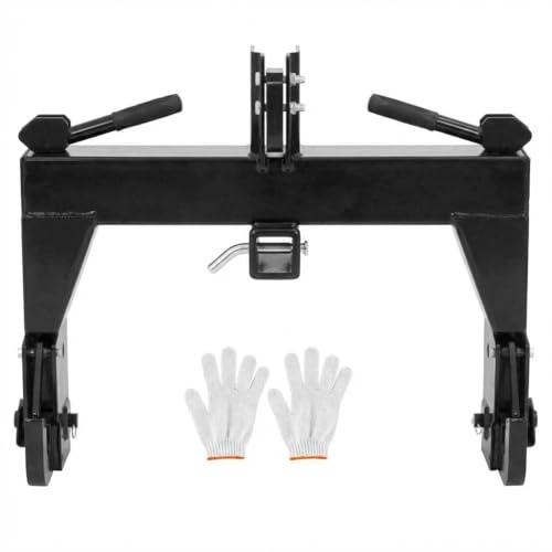 3 Point Quick Hitch for Category 1, Universal Heavy Duty 3pt Quick Hitch Attachment with 2" Receiver for Small & Compact Tractors, 3000 LB Capacity & Adjustable Bolt
