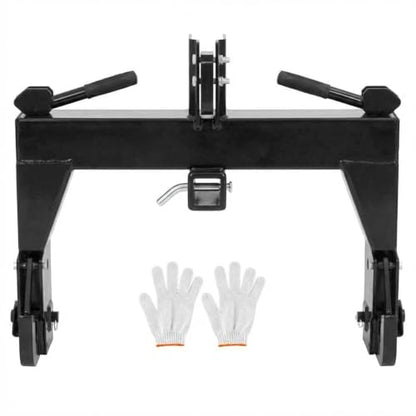 3 Point Quick Hitch for Category 1, Universal Heavy Duty 3pt Quick Hitch Attachment with 2" Receiver for Small & Compact Tractors, 3000 LB Capacity & Adjustable Bolt