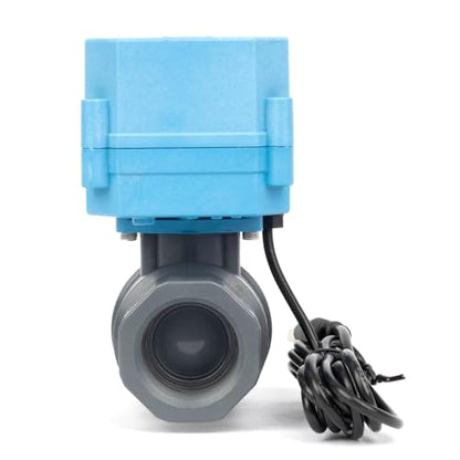 U.S. Solid WiFi Smart Motorized Ball Valve 1 inch NPT for Water Control & Irrigation, 2 Way PVC Electric Valve, USB Powered, LED Status Indicator, Flow Direction Window, Remote On/Off Control - size: 1 Inch